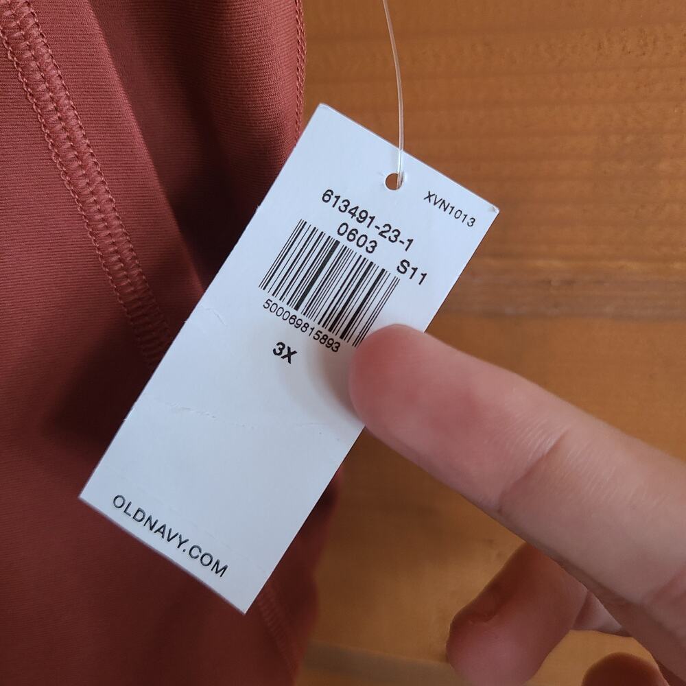 Old Navy Jogger Powersoft High Rise Ankle Pant NWT 3X Workout Pant Bottom Rust - Picture 4 of 5